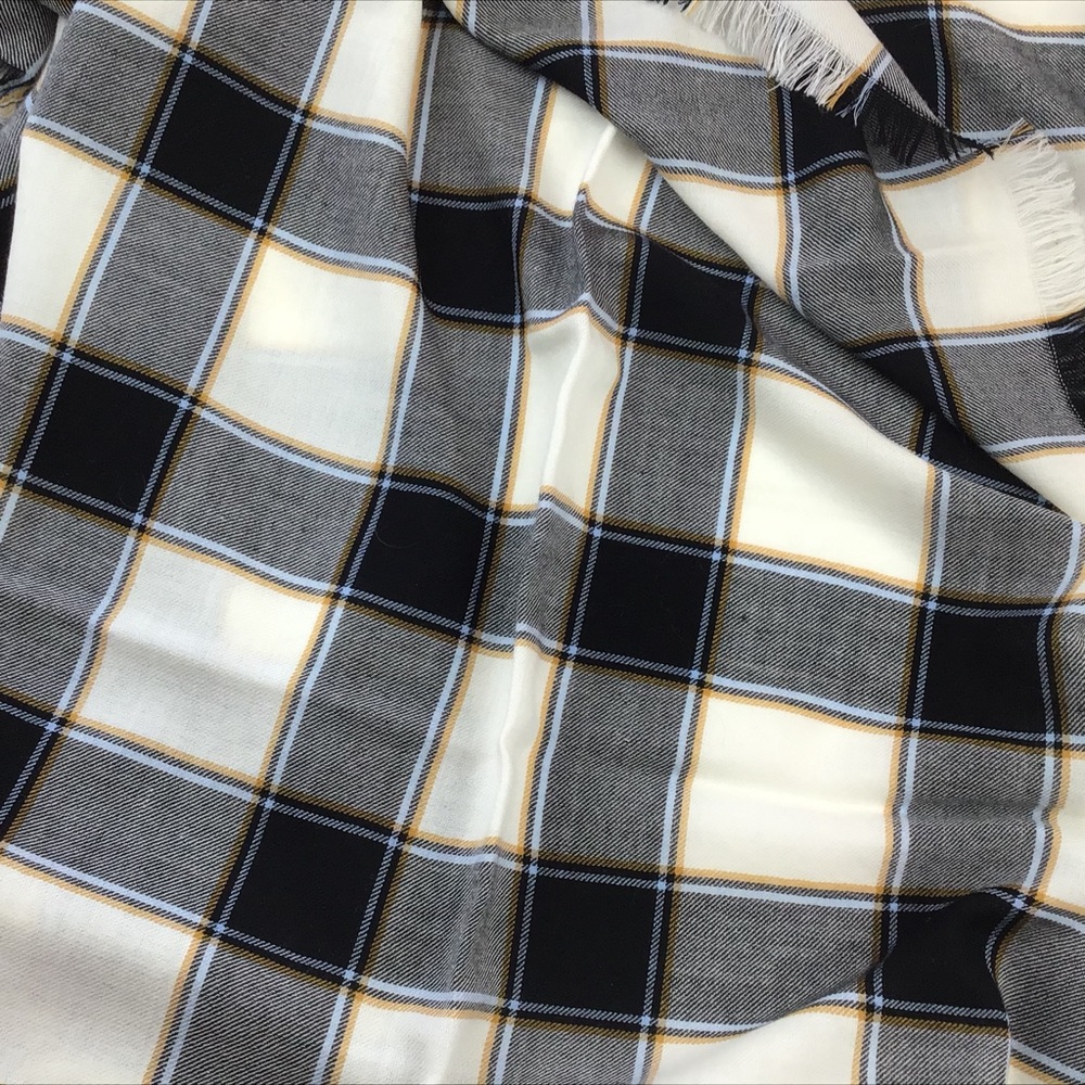 COACH NEW YORK Horse & Carriage Wool Plaid Scarf - Picture 5 of 8
